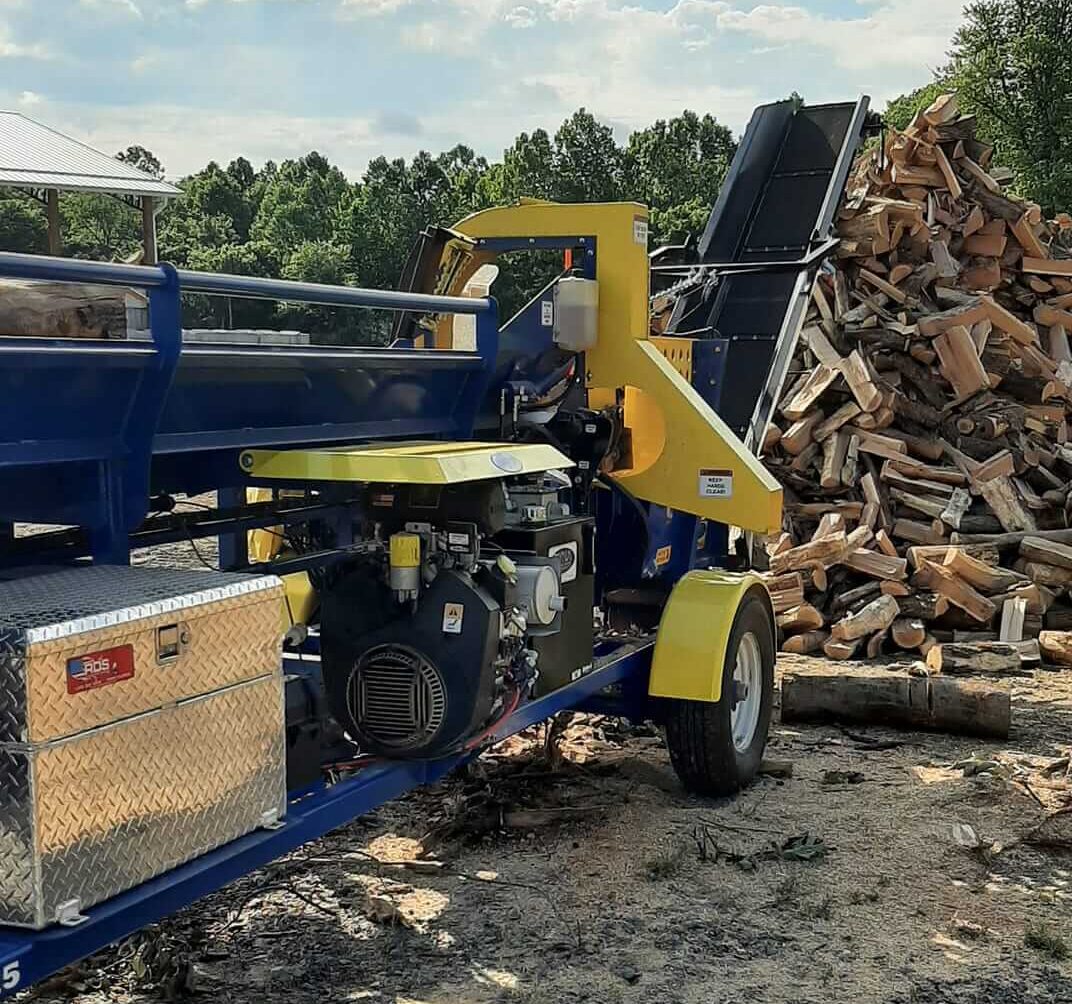Vehicle to collect wood cuttings